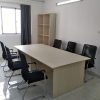 Thanh lý bàn họp 1m2*2m4 gỗ MDF mới 99%
