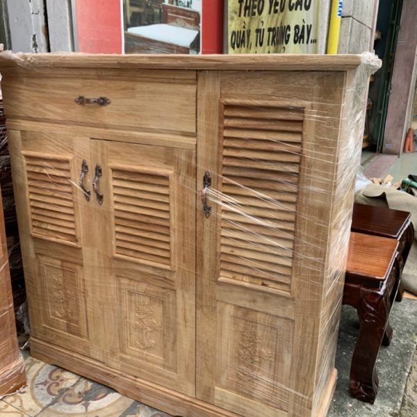 Thanh lý tủ giày dép 1m gỗ cao su tự nhiên giá rẻ