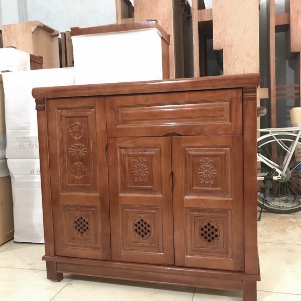 Thanh lý tủ giày dép 1m gỗ xoan đào mới 99% giá rẻ