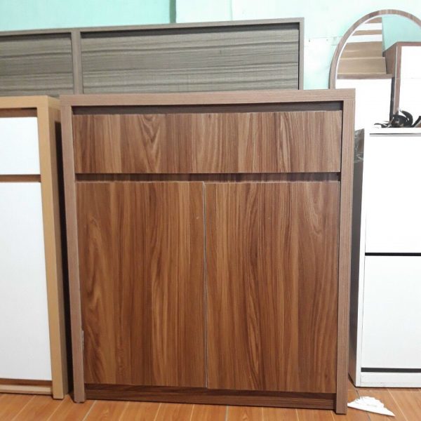 Thanh lý tủ giày dép 80cm MDF màu nâu TG010