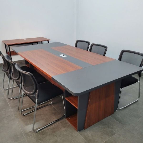 Bàn họp 2m4*1m2 gỗ MDF chống ẩm cao cấp