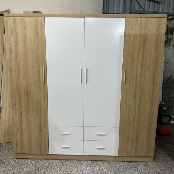 Tủ quần áo 2m*2m gỗ MDF 4 cánh mới 98% giá rẻ TA033