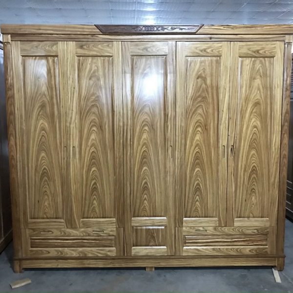 Tủ quần áo gỗ hương xám 5 cánh 2m cao cấp TA016