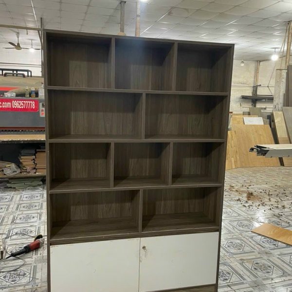 Thanh lý kệ hồ sơ 1m4*2m MDF màu nâu mới 98%