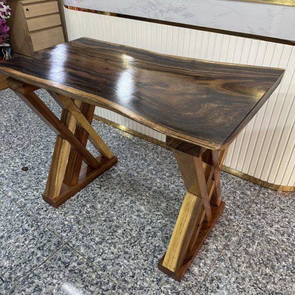 Bàn làm việc gỗ me tây nguyên tấm mới 99%