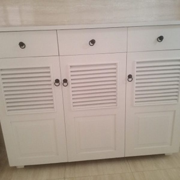 Thanh lý tủ giày dép 1m màu trắng mới 90% giá rẻ