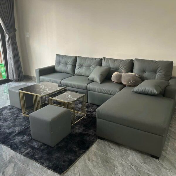 Thanh lý bộ sofa gia đình góc L có bàn mới 98%