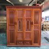 Tủ quần áo 4 cánh 1m8 gỗ tự nhiên phủ xoan mới 99%