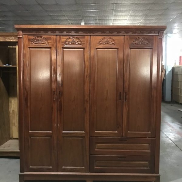 Thanh lý tủ quần áo xoan đào 4 cánh mới 99% giá rẻ