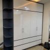 Tủ áo cao 2m7*2m4 màu xám trắng mới