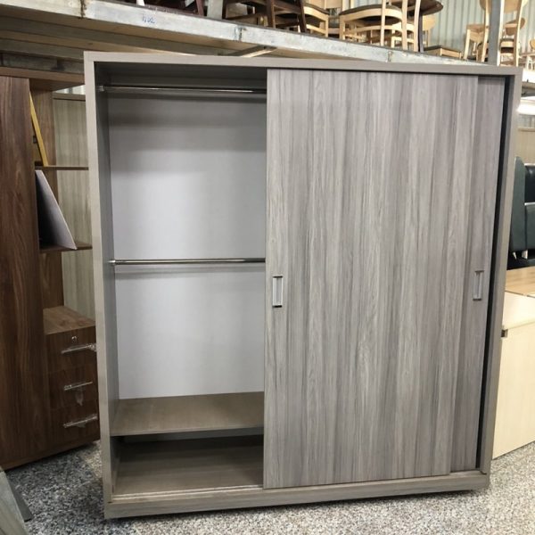 Tủ quần áo 1m8*2m cửa lùa màu xám tồn kho