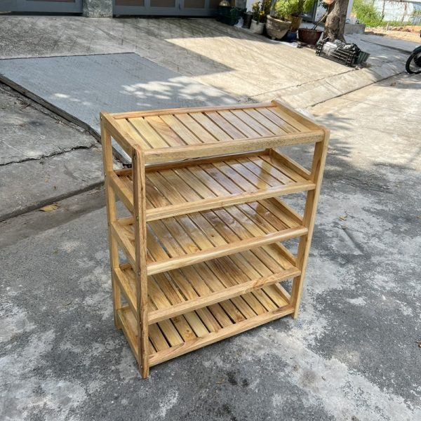 Thanh lý kệ giày dép 5 tầng gỗ mới 100%