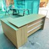 Bàn giám đốc góc L gỗ MDF phủ melamin cao cấp mới 100%