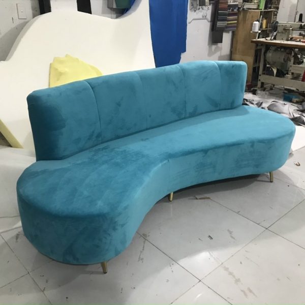 Băng sofa 1m8 cong cao cấp bọc nhung mới