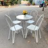 Ghế cafe sắt quạt màu trắng mới giá xưởng