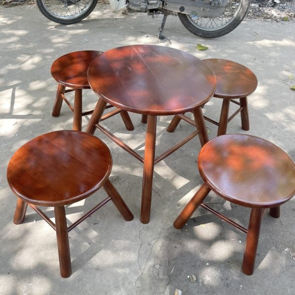 Ghế đẩu cafe mặt tròn phong cách mới 99%