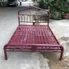Thanh lý gường sắt 1m4x2m màu nâu mới 95%