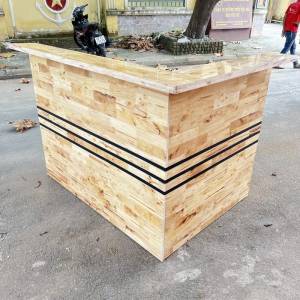 Thanh lý quầy pha chế gỗ tự nhiên 1m4x1m1 mới 99%