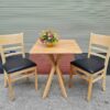 Bộ bàn ghế cafe cabin mặt vuông mới 99%