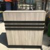 Quầy lễ tân 1m2 nâu đen gỗ MDF cũ