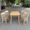 Bộ bàn ăn 4 ghế cabin màu tự nhiên mới 100%