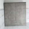 Tủ áo 1m8*2m màu xám xi măng đẹp mới