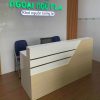 Quầy lễ tân 2m màu trắng gỗ MDF mới 98%