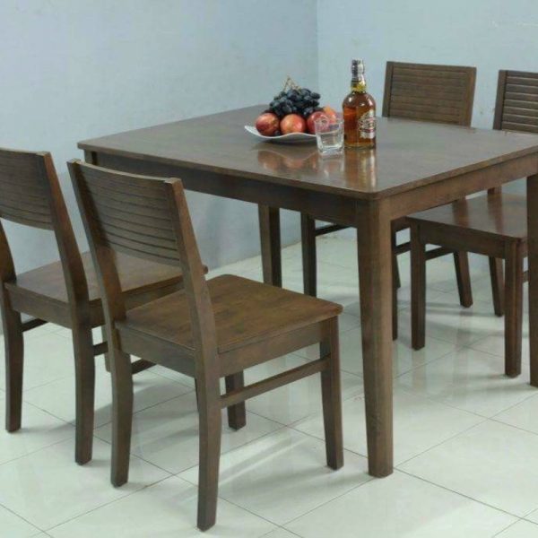 Bộ bàn ăn 4 ghế gỗ có lưng tựa mới giá xưởng