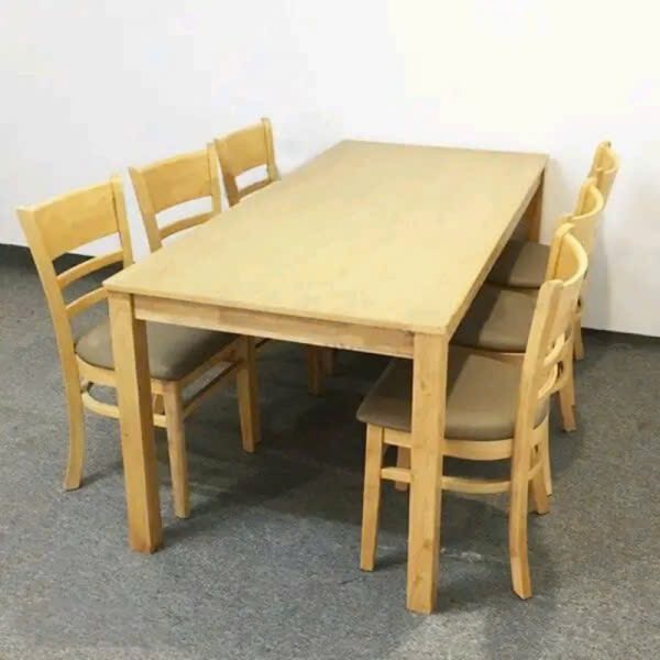 Bộ bàn ăn cabin tự nhiên 6 ghế giá rẻ