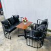 Combo sofa cafe khung sắt vòng cung mới 99%