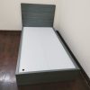 Gường ngủ 1m2*2m bọc nỉ màu xám mới 98%