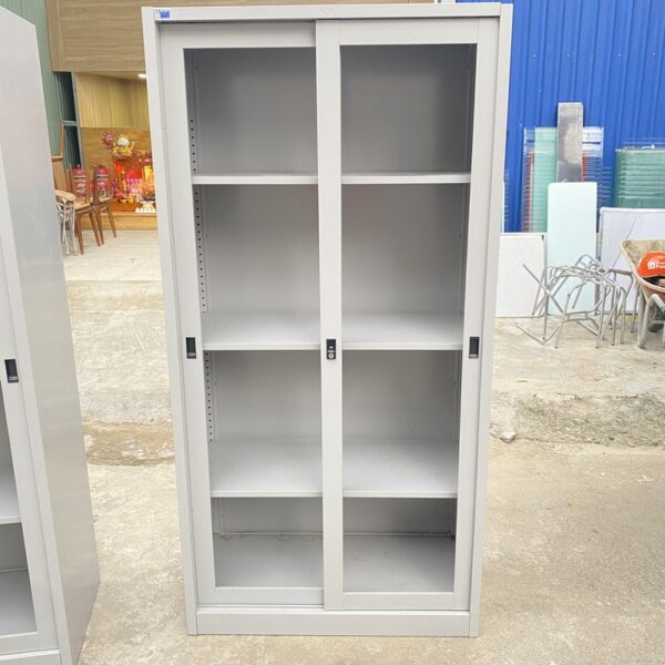 Thanh lý tủ hồ sơ sắt hòa phát 2 cánh lùa mới 95%