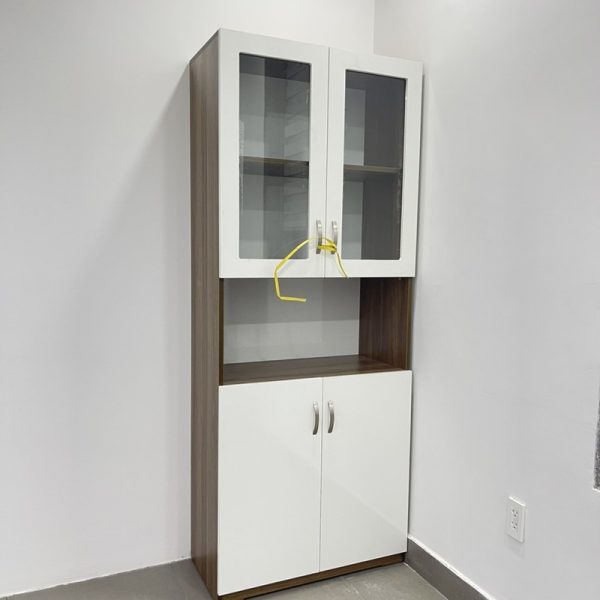 Tủ hồ sơ 80cm*2m MDF cửa kính mới 100%