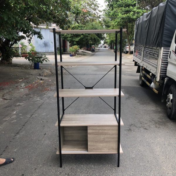 Thanh lý kệ trưng bày sắt 80cm có hộc tủ mới 98%