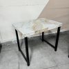 Bàn cafe chân sắt mặt đá ciramex mới 99%