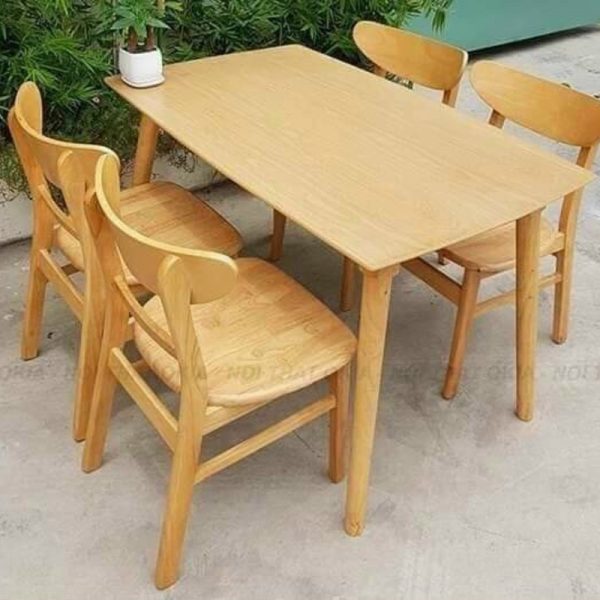 Bộ bàn ăn măngô gỗ tự nhiên 4 ghế mới 100%