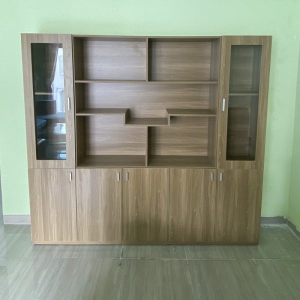 Tủ hồ sơ văn phòng 2m4 MDF vân gỗ sang trọng mới