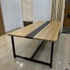Thanh lý bàn họp 2m4 chân sắt mặt gỗ MDF mới 100%