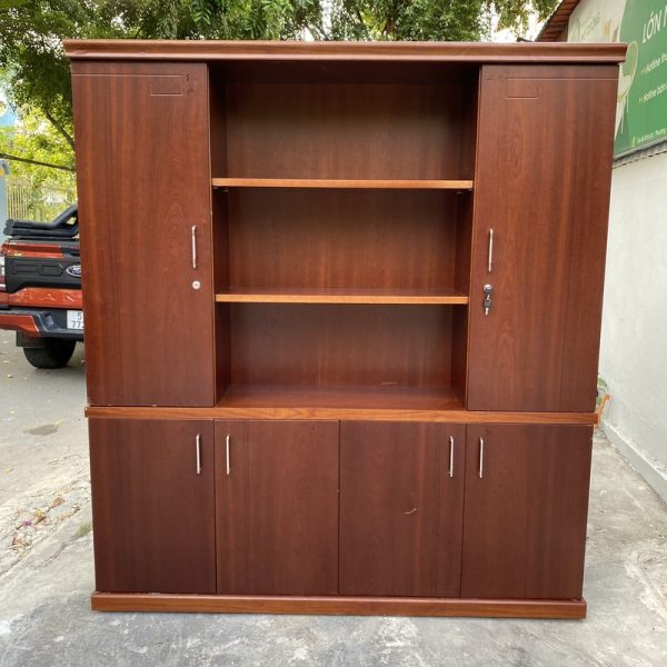 Tủ hồ sơ hòa phát 1m8*2m màu nâu sang trọng mới 97%