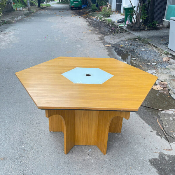 Bàn họp cũ,bàn tiếp khách cũ lục giác mới 90%