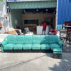 Thanh lý bộ sofa karaoke cũ màu xanh giá rẻ