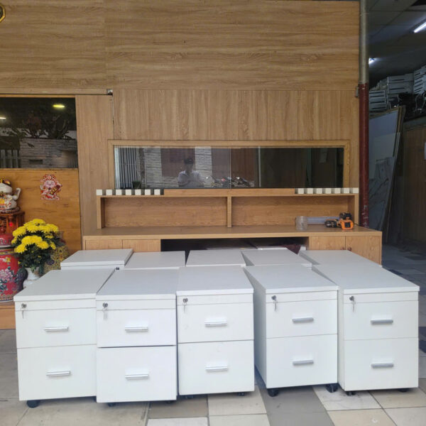 Tủ cabin hồ sơ thấp bàn làm việc cũ