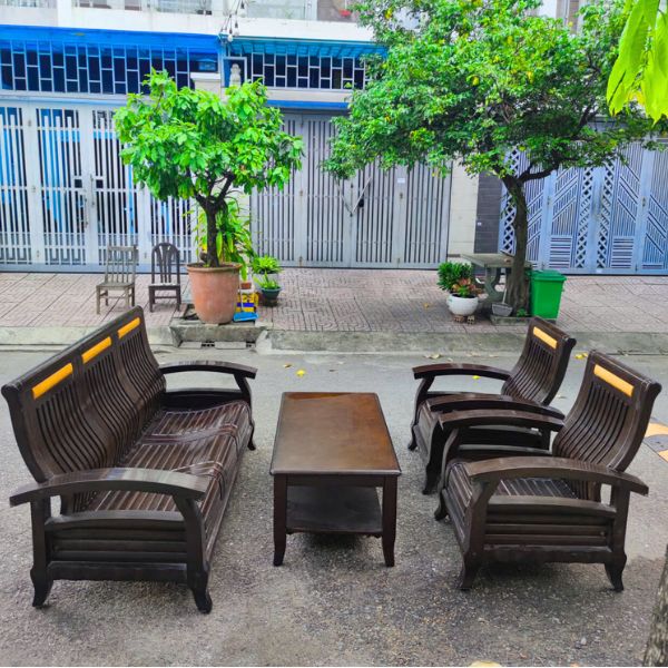 Thanh lý Bộ ghế salon gỗ tự nhiên phòng khách