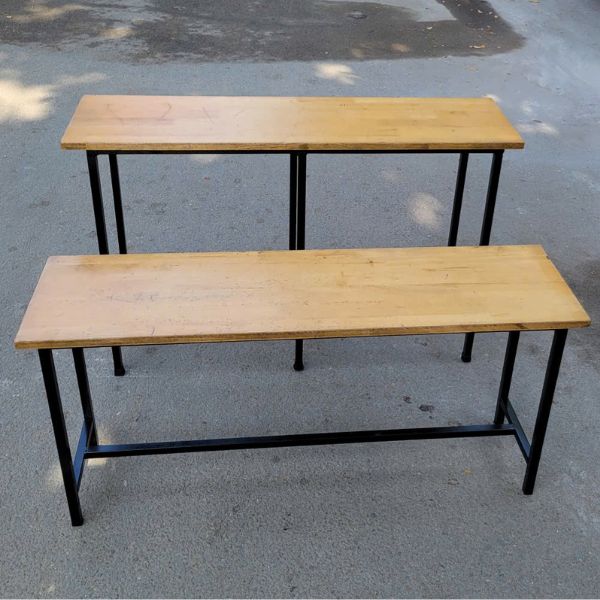 Bộ bàn ghế học sinh mặt gỗ chân sắt như mới