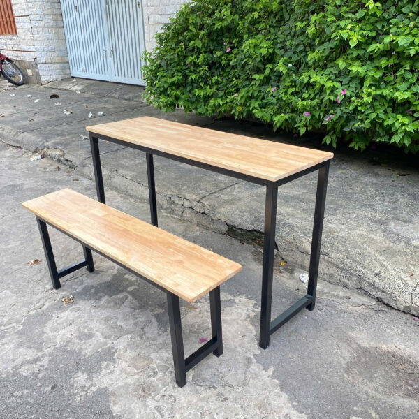 Bộ bàn ghế học sinh 1m2 mặt gỗ chân sắt