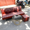 Thanh lý sofa bed da nâu đa năng