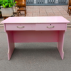 Bàn làm việc gỗ tự nhiên 1m2 cũ màu hồng có hộc