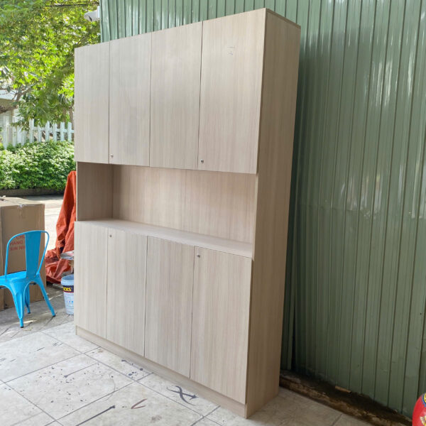 Tủ tài liệu gỗ MDF 2 tầng 1m8x2m4 thanh lý