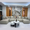 Sofa da phòng khách chữ U sang trọng, ngồi êm ái