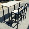 Thanh lý bộ bàn ghế quầy bar chân sắt đẹp như mới